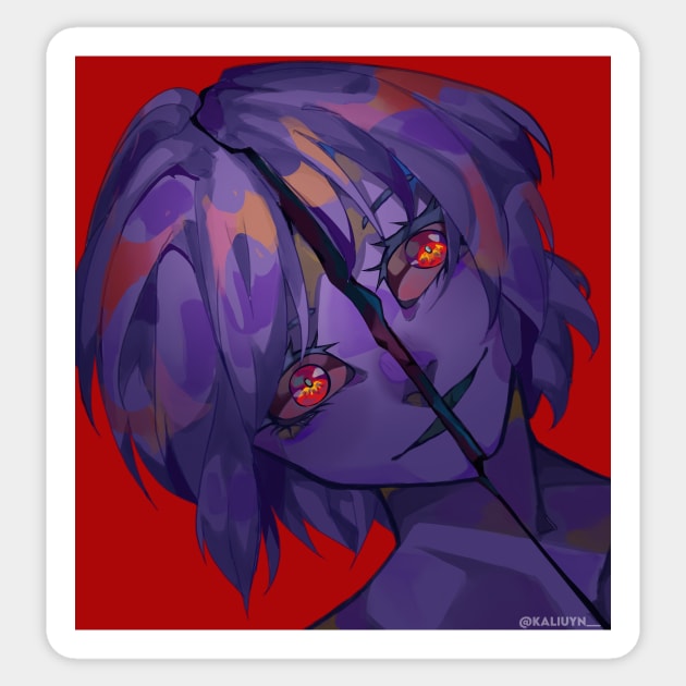 Evangelion Rei Ayanami Sticker by Kaliuyn__